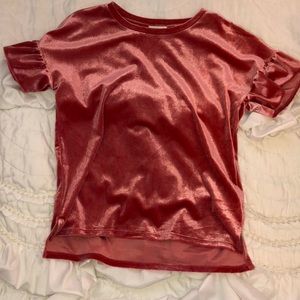 PINK VELVET TOP!!!!